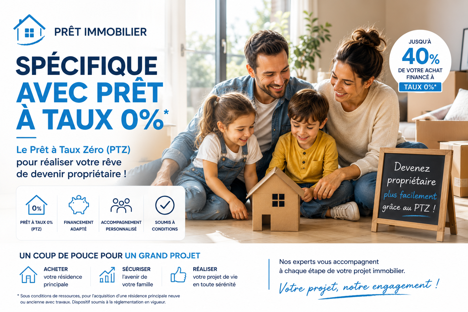 Conditions Prêt à taux zéro PTZ